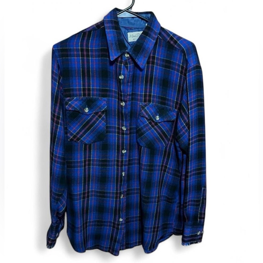 Men’s store blue lined flannel